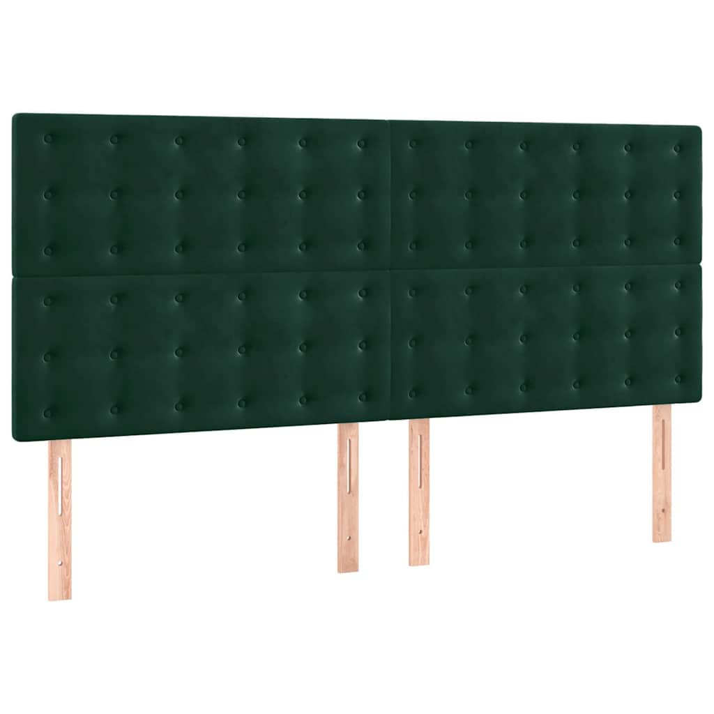 Vidaxl hoofdbord donkergroen 160x5x118 128 cm fluweel