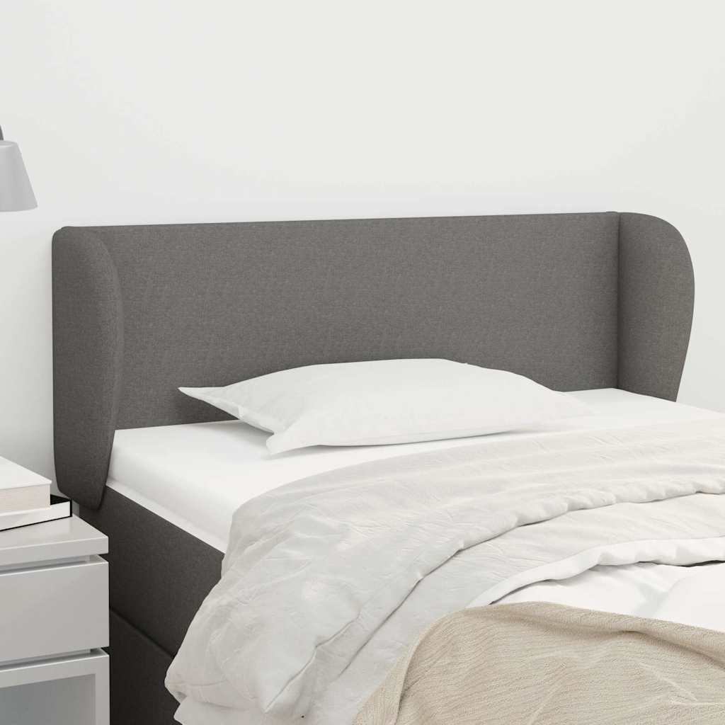 Vidaxl hoofdbord met randen 83x23x78 88 cm stof donkergrijs