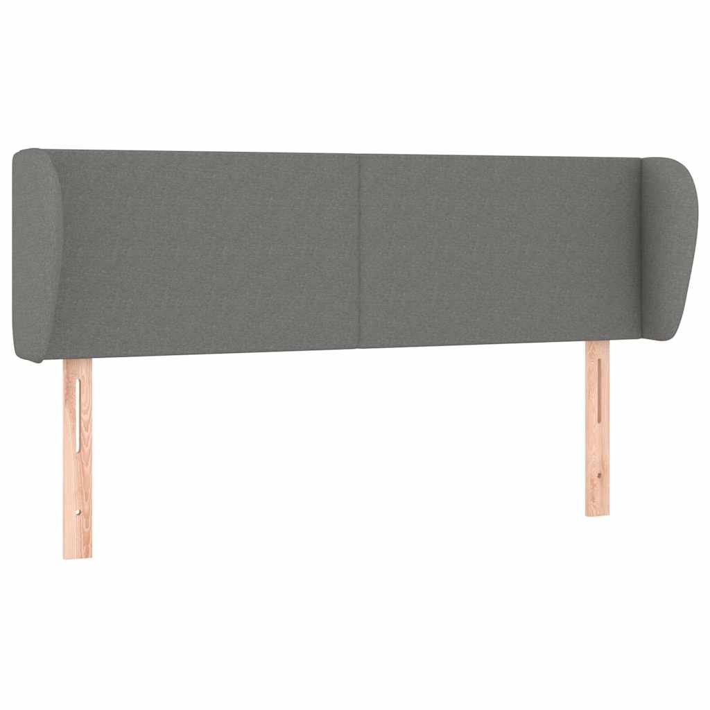 Vidaxl hoofdbord met randen 147x23x78 88 cm stof donkergrijs