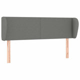 Vidaxl hoofdbord met randen 147x23x78 88 cm stof donkergrijs
