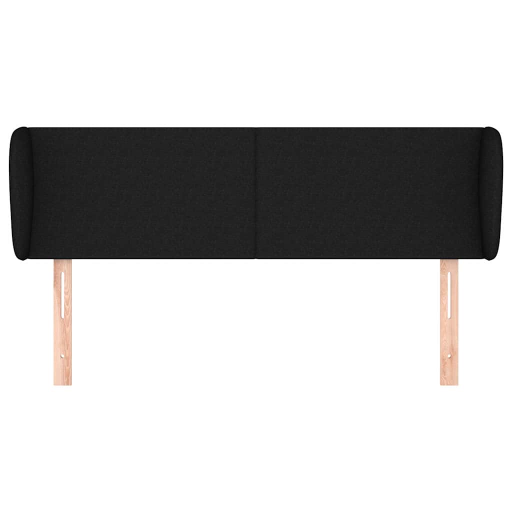 Vidaxl hoofdbord met randen 147x23x78 88 cm stof zwart