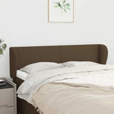 Vidaxl hoofdbord met randen 147x23x78 88 cm stof donkerbruin