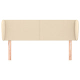 Vidaxl hoofdbord met randen 147x23x78 88 cm stof crèmekleurig