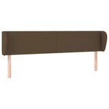Vidaxl hoofdbord met randen 163x23x78 88 cm stof donkerbruin