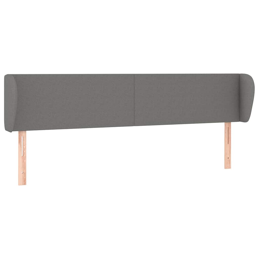 Vidaxl hoofdbord met randen 183x23x78 88 cm stof donkergrijs