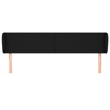 Vidaxl hoofdbord met randen 183x23x78 88 cm stof zwart
