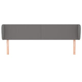Vidaxl hoofdbord met randen 203x23x78 88 cm stof donkergrijs