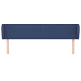 Vidaxl hoofdbord met randen 203x23x78 88 cm stof blauw