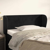 Vidaxl hoofdbord met randen 83x23x78 88 cm fluweel zwart
