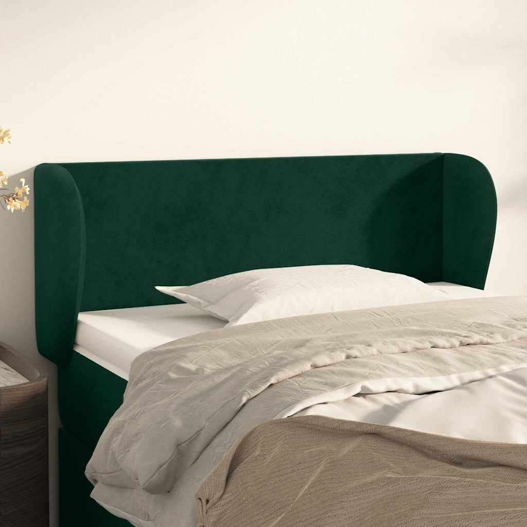 Vidaxl hoofdbord met randen 83x23x78 88 cm fluweel donkergroen