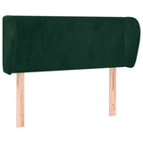 Vidaxl hoofdbord met randen 93x23x78 88 cm fluweel donkergroen