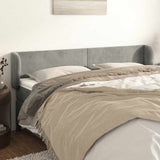Vidaxl hoofdbord met randen 203x23x78 88 cm fluweel lichtgrijs