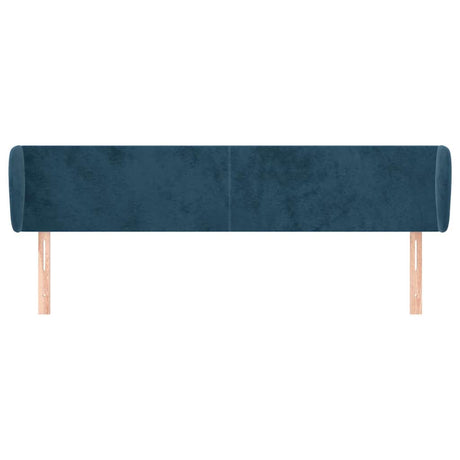 Vidaxl hoofdbord met randen 203x23x78 88 cm fluweel donkerblauw