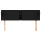 Vidaxl hoofdbord met randen 147x23x78 88 cm stof zwart