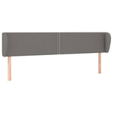 Vidaxl hoofdbord met randen 183x23x78 88 cm stof donkergrijs