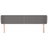 Vidaxl hoofdbord met randen 183x23x78 88 cm stof donkergrijs