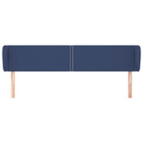 Vidaxl hoofdbord met randen 183x23x78 88 cm stof blauw
