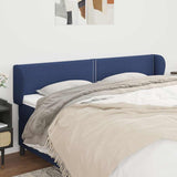 Vidaxl hoofdbord met randen 203x23x78 88 cm stof blauw