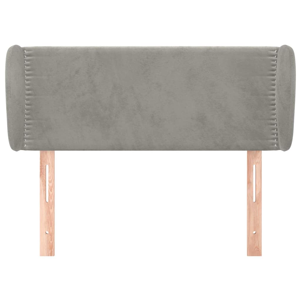 Vidaxl hoofdbord met randen 93x23x78 88 cm fluweel lichtgrijs