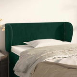 Vidaxl hoofdbord met randen 103x23x78 88 cm fluweel donkergroen