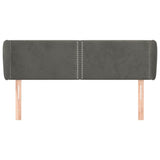 Vidaxl hoofdbord met randen 147x23x78 88 cm fluweel donkergrijs