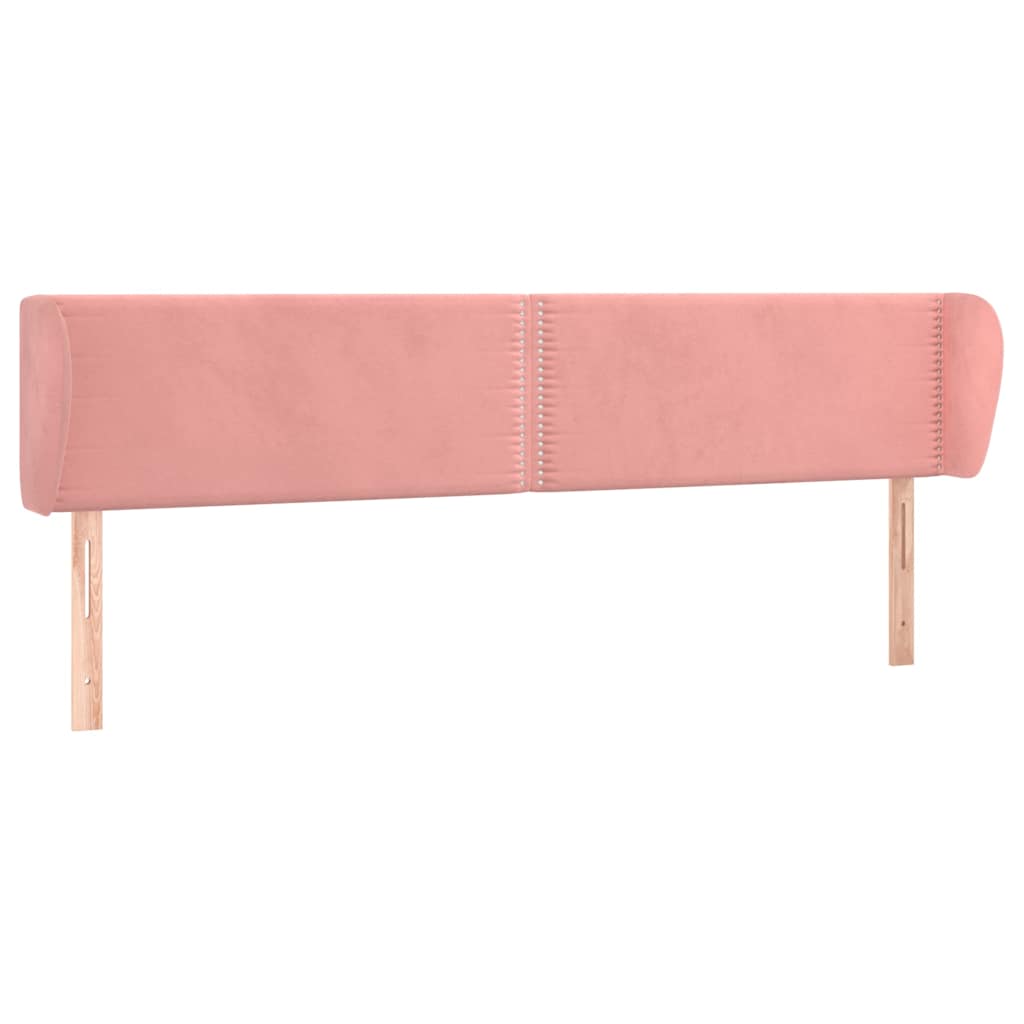 Vidaxl hoofdbord met randen 163x23x78 88 cm fluweel roze