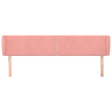 Vidaxl hoofdbord met randen 203x23x78 88 cm fluweel roze