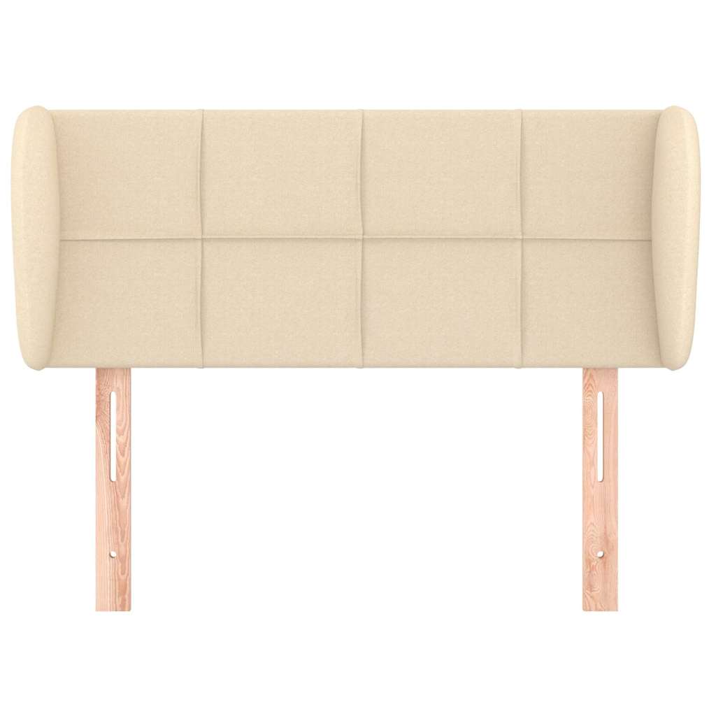 Vidaxl hoofdbord met randen 93x23x78 88 cm stof crèmekleurig