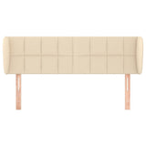 Vidaxl hoofdbord met randen 147x23x78 88 cm stof crèmekleurig