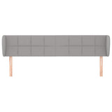 Vidaxl hoofdbord met randen 183x23x78 88 cm stof lichtgrijs