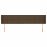 Vidaxl hoofdbord met randen 183x23x78 88 cm stof donkerbruin