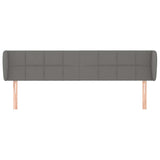 Vidaxl hoofdbord met randen 203x23x78 88 cm stof donkergrijs