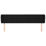 Vidaxl hoofdbord met randen 203x23x78 88 cm stof zwart