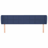 Vidaxl hoofdbord met randen 203x23x78 88 cm stof blauw