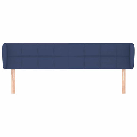 Vidaxl hoofdbord met randen 203x23x78 88 cm stof blauw