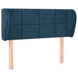 Vidaxl hoofdbord met randen 83x23x78 88 cm fluweel donkerblauw
