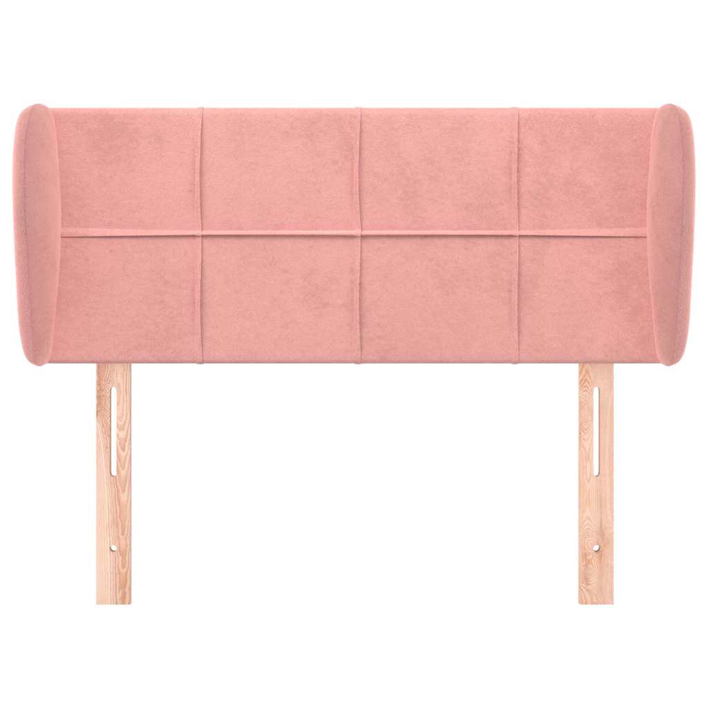 Vidaxl hoofdbord met randen 103x23x78 88 cm fluweel roze