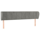 Vidaxl hoofdbord met randen 183x23x78 88 cm fluweel lichtgrijs
