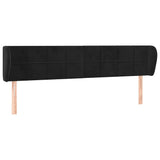 Vidaxl hoofdbord met randen 203x23x78 88 cm fluweel zwart