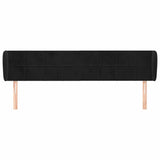 Vidaxl hoofdbord met randen 203x23x78 88 cm fluweel zwart
