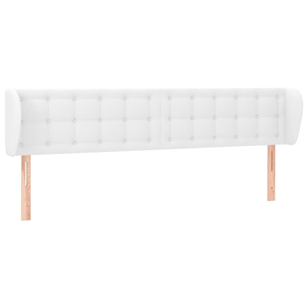Vidaxl hoofdbord met randen 163x23x78 88 cm kunstleer wit