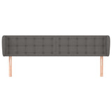 Vidaxl hoofdbord met randen 163x23x78 88 cm kunstleer grijs