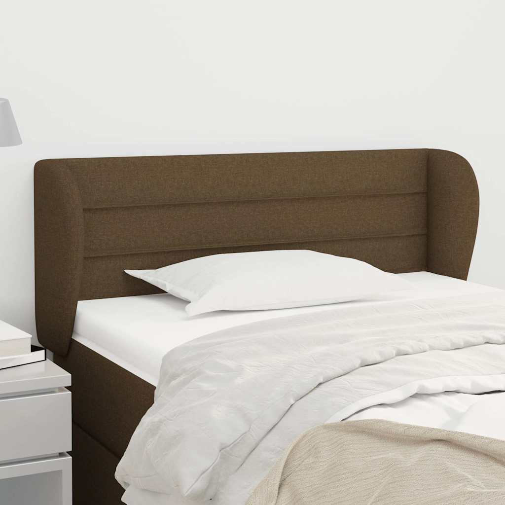 Vidaxl hoofdbord met randen 93x23x78 88 cm stof donkerbruin