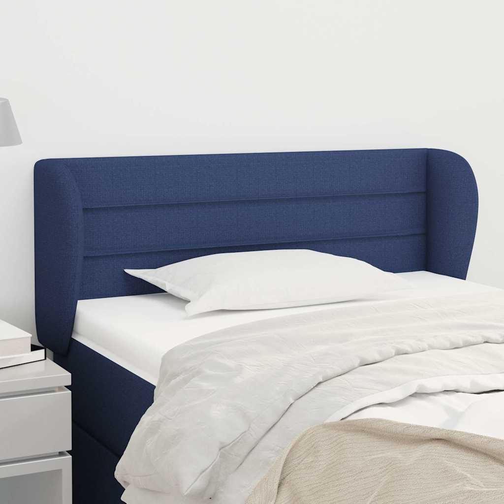 Vidaxl hoofdbord met randen 93x23x78 88 cm stof blauw