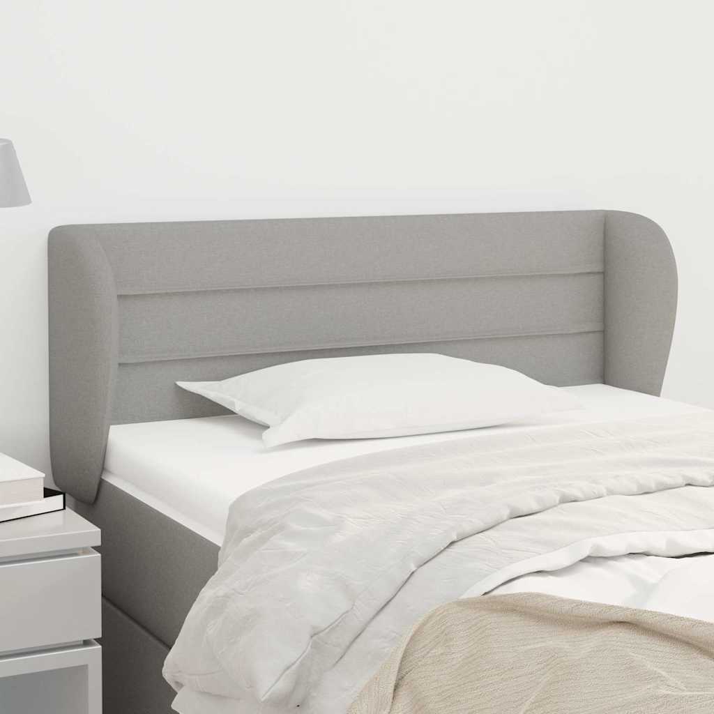 Vidaxl hoofdbord met randen 103x23x78 88 cm stof lichtgrijs