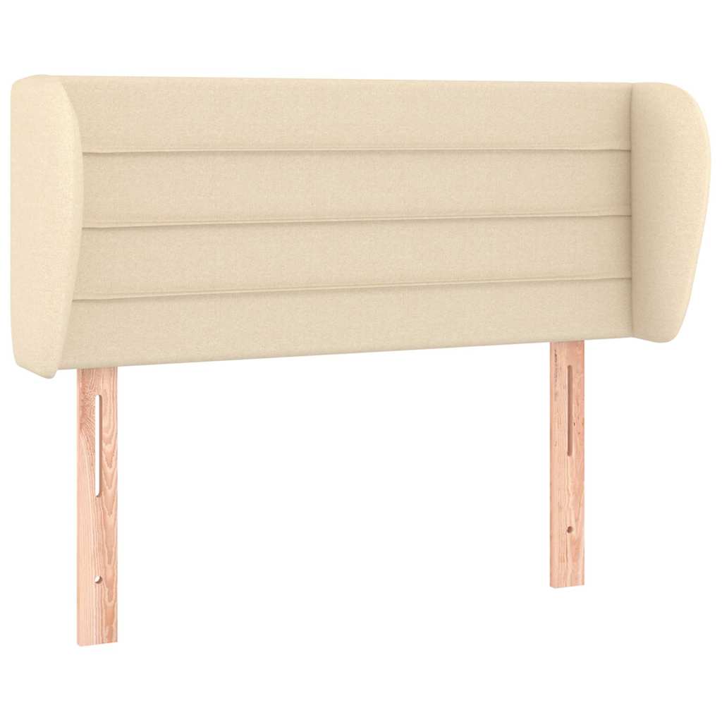 Vidaxl hoofdbord met randen 103x23x78 88 cm stof crèmekleurig