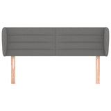 Vidaxl hoofdbord met randen 147x23x78 88 cm stof donkergrijs