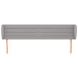 Vidaxl hoofdbord met randen 163x23x78 88 cm stof lichtgrijs