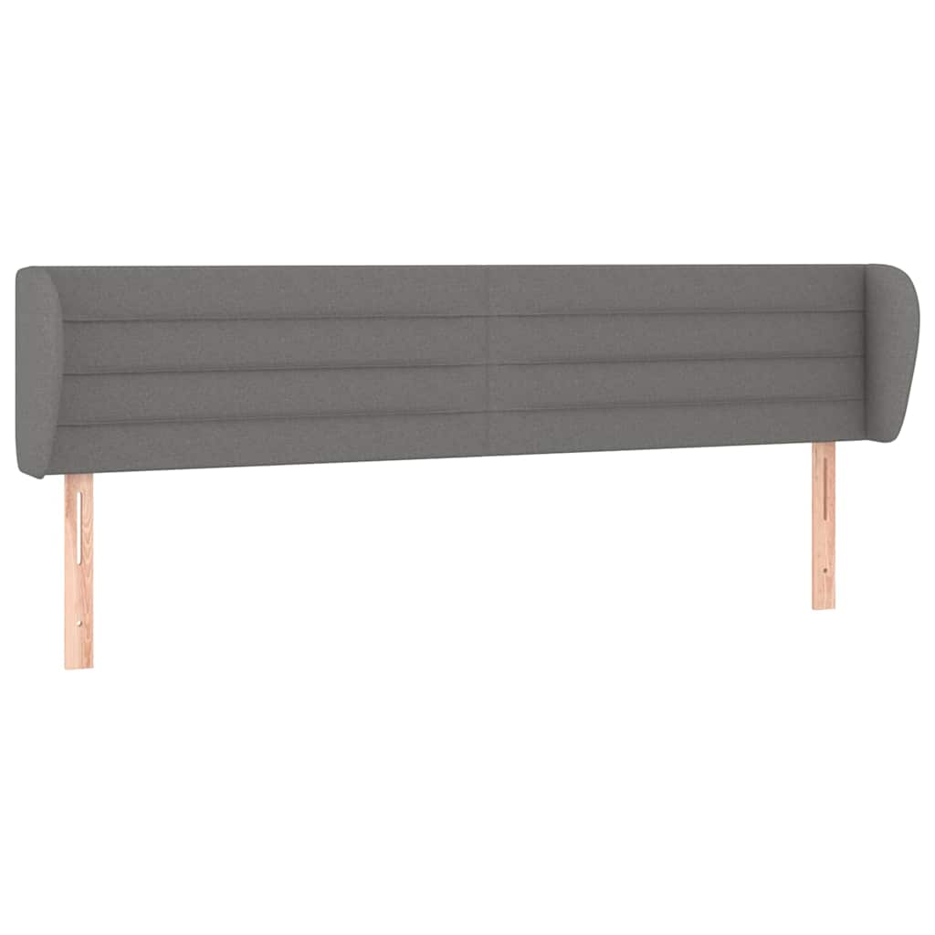 Vidaxl hoofdbord met randen 183x23x78 88 cm stof donkergrijs