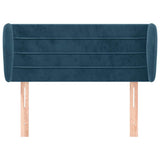 Vidaxl hoofdbord met randen 83x23x78 88 cm fluweel donkerblauw